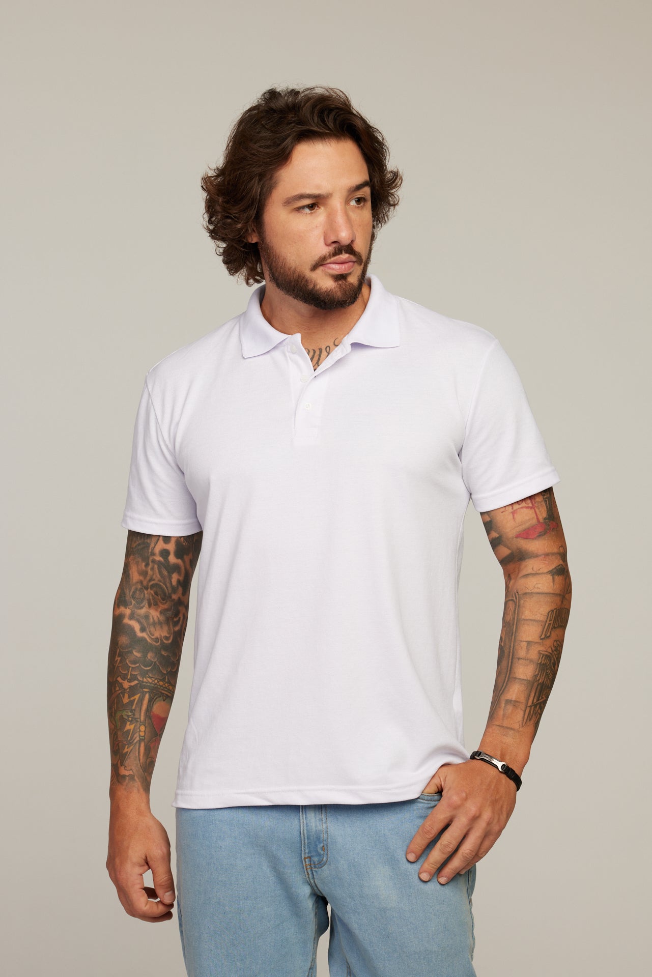 Camisa Polo Branca