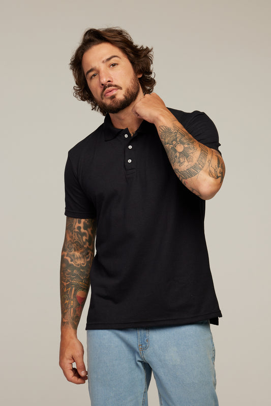 Camisa Polo Preta