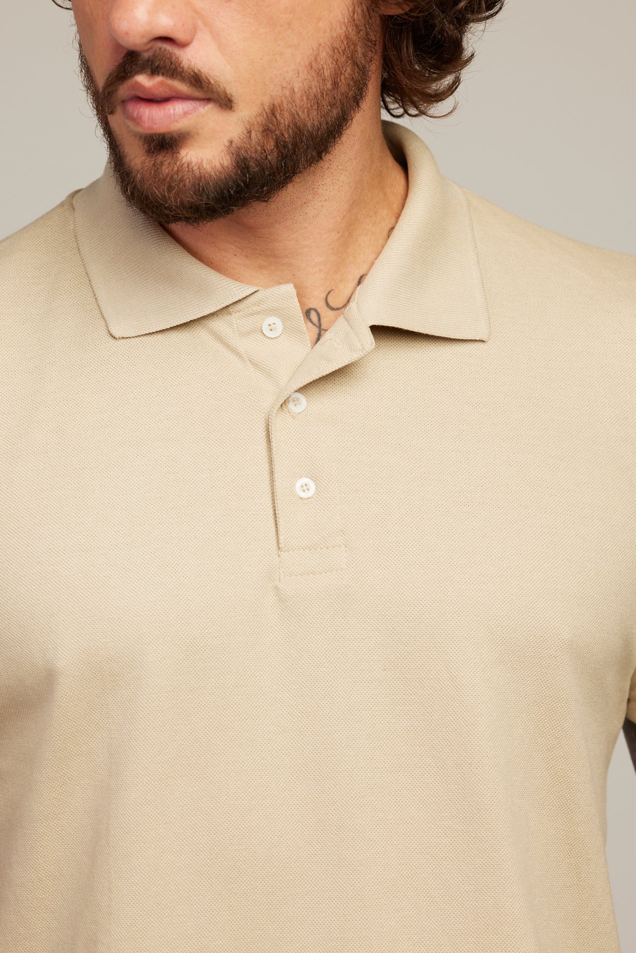 Camisa Polo Caqui