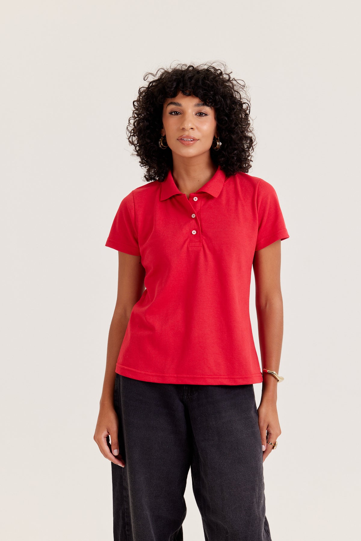 Camisa Polo Piquet Feminina