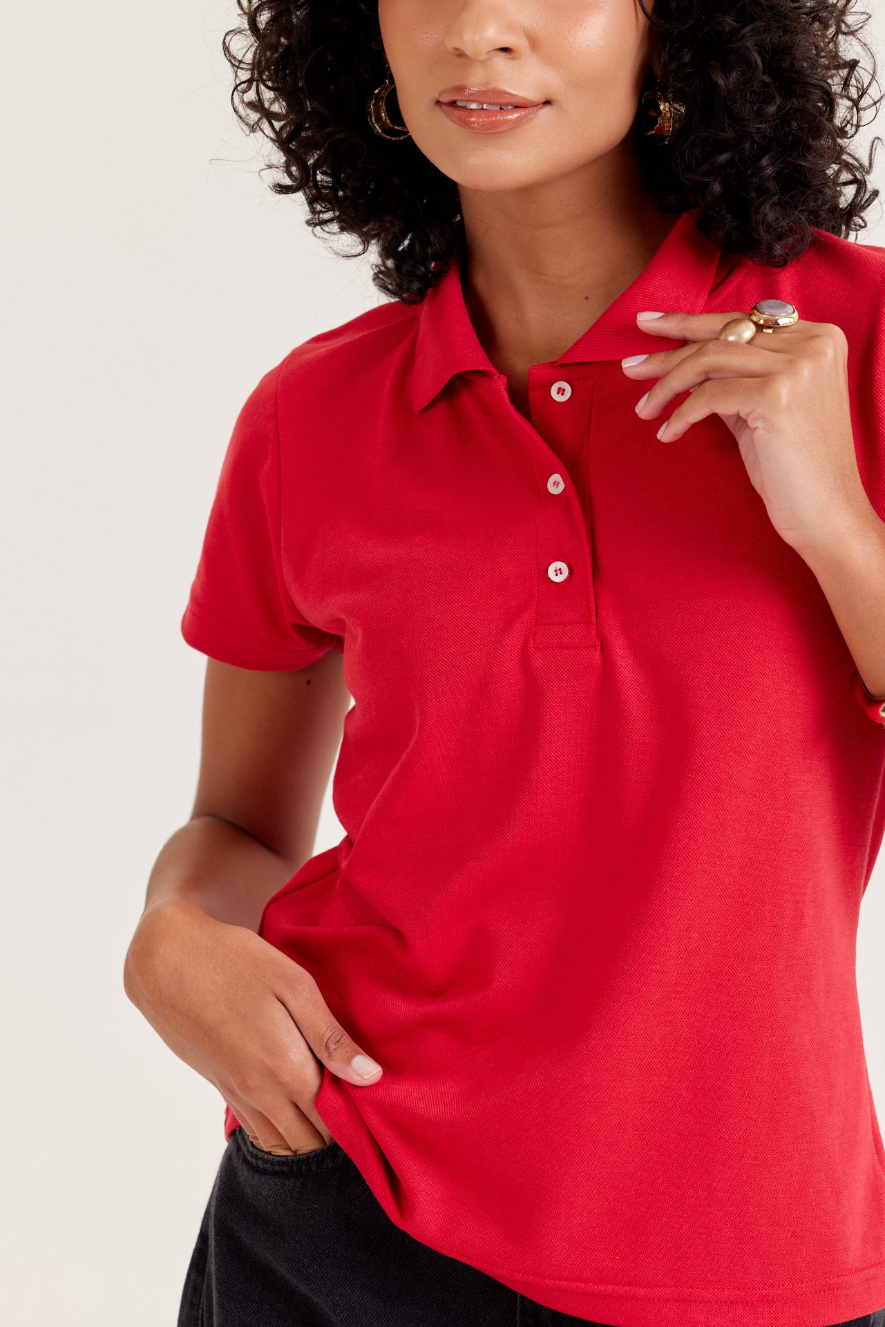 Camisa Polo Piquet Feminina