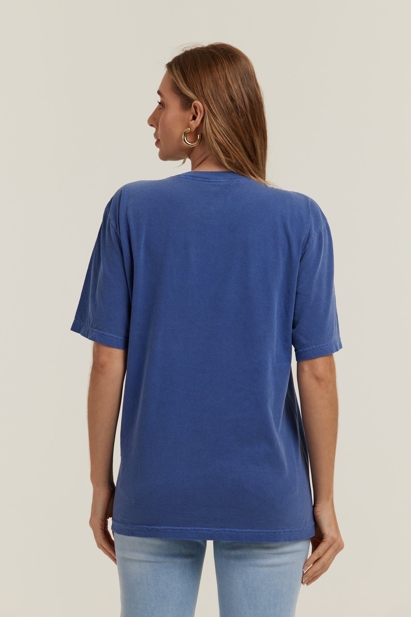 Oversized Estonada Azul Marinho