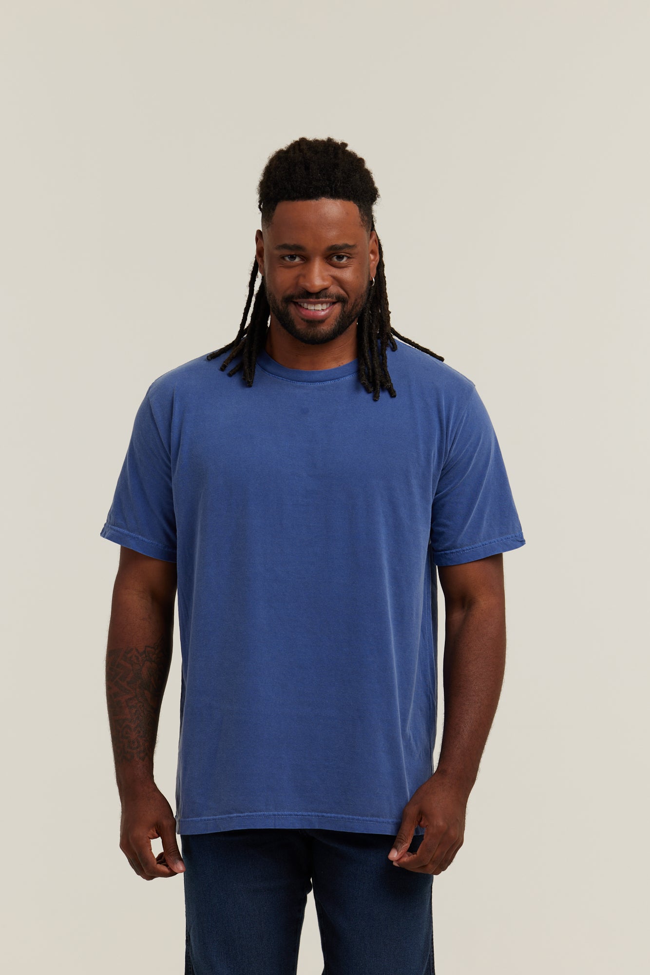 Oversized Estonada Azul Marinho