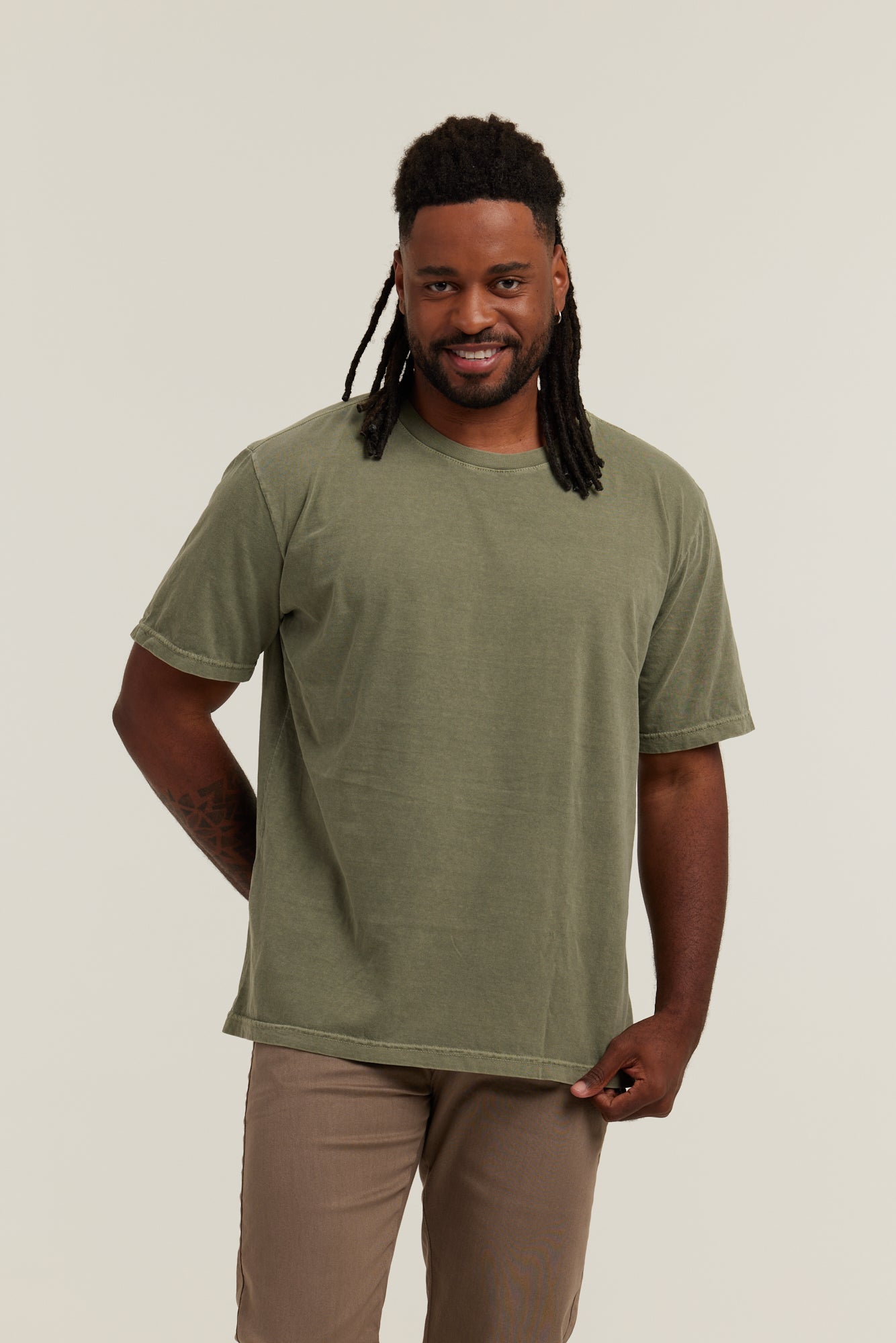 Oversized Estonada Verde Militar