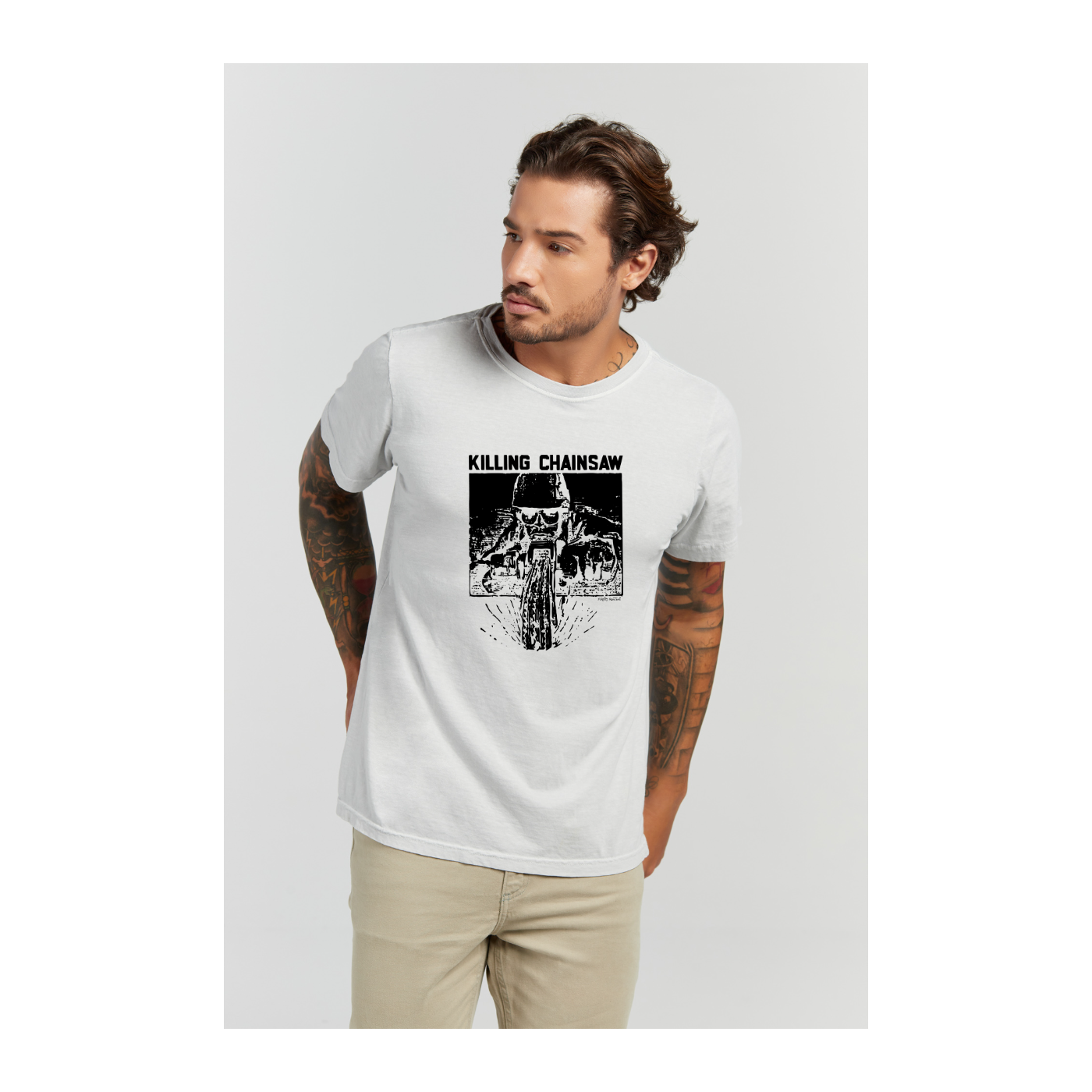 Camiseta Estonada Branco Gelo