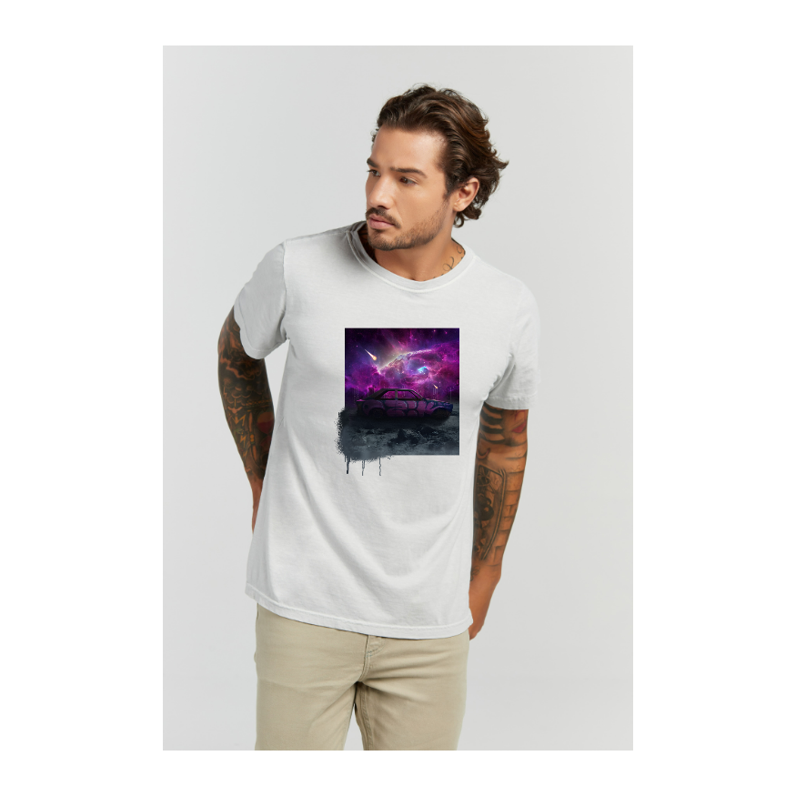 Camiseta Estonada Branco Gelo