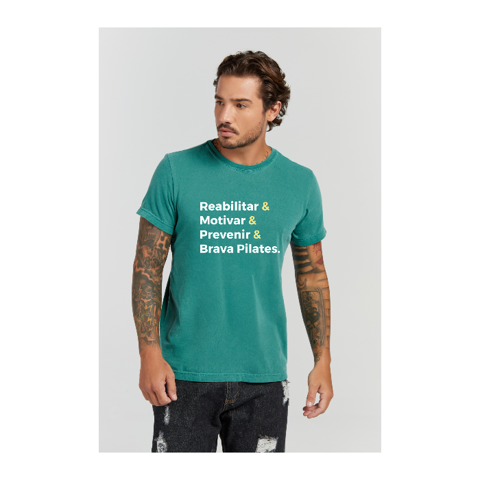 Camiseta Estonada Verde Musgo