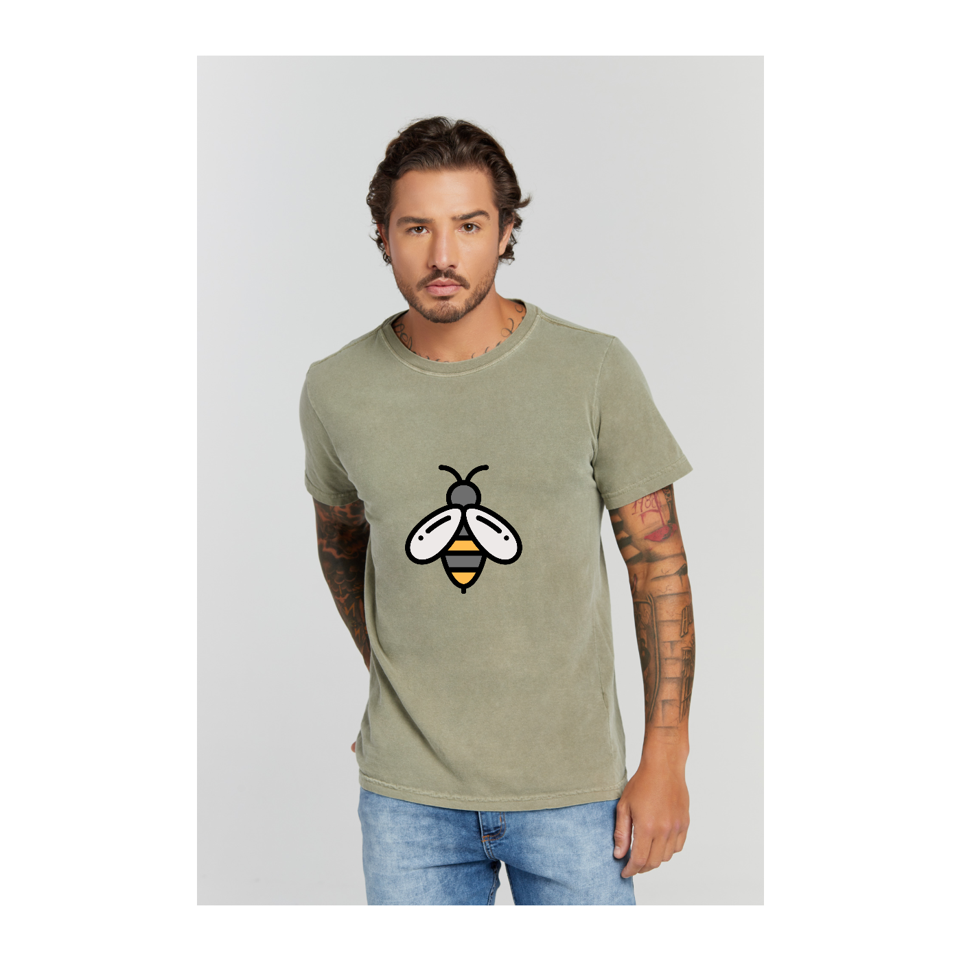 Camiseta Estonada Verde Militar