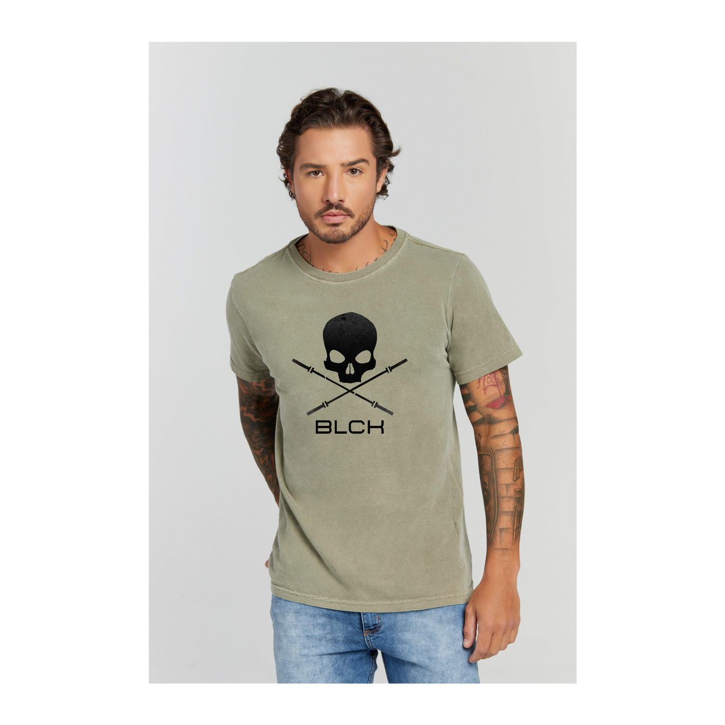 Camiseta Estonada Verde Militar