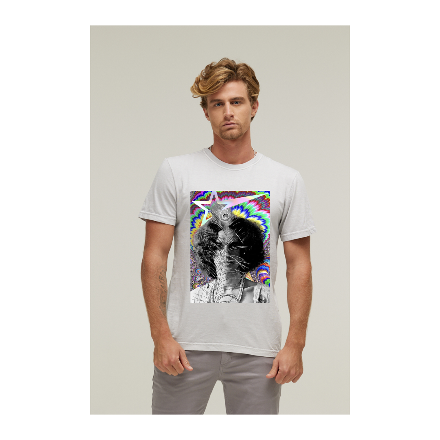 Camiseta Estonada Branco Gelo