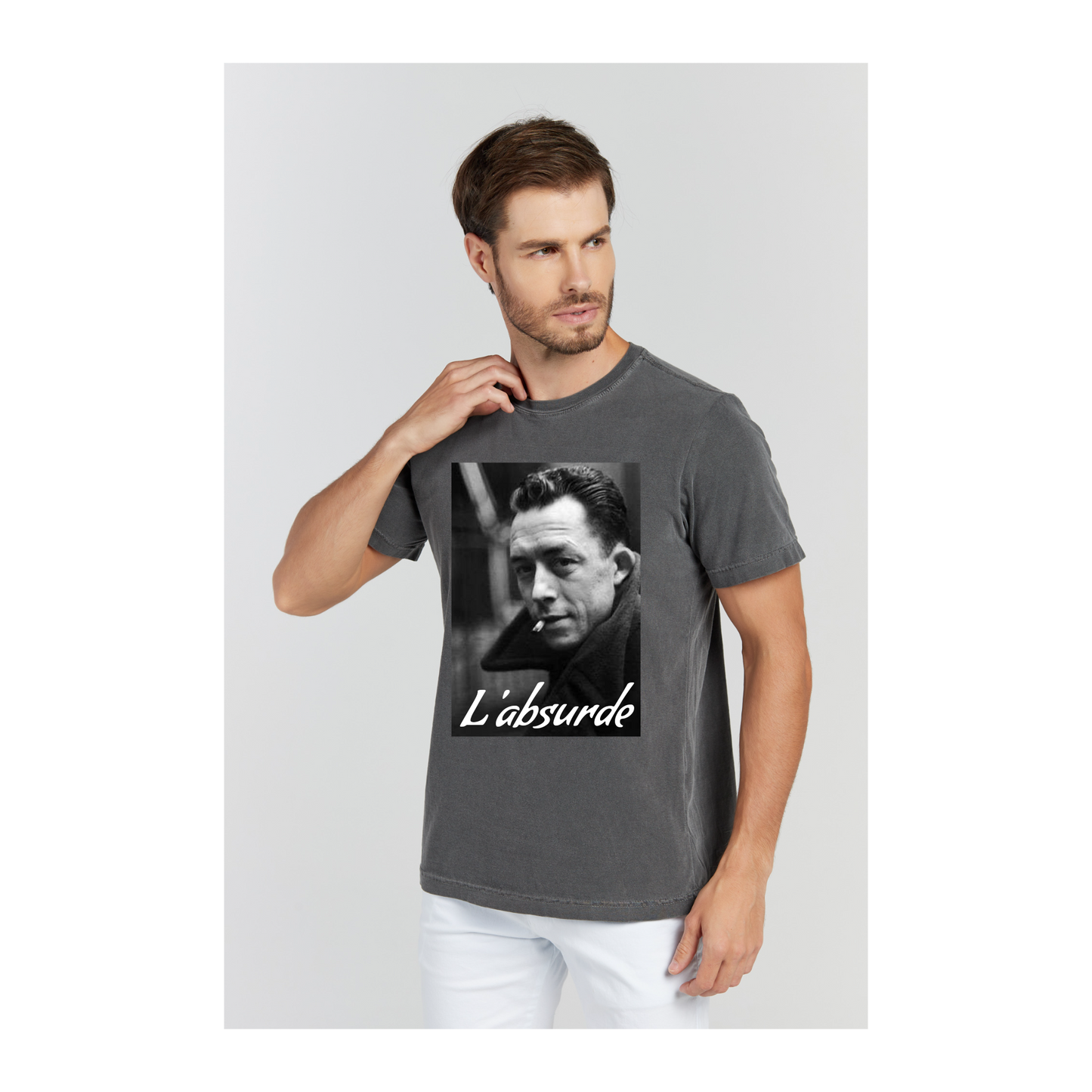 Camiseta Estonada Cinza Chumbo