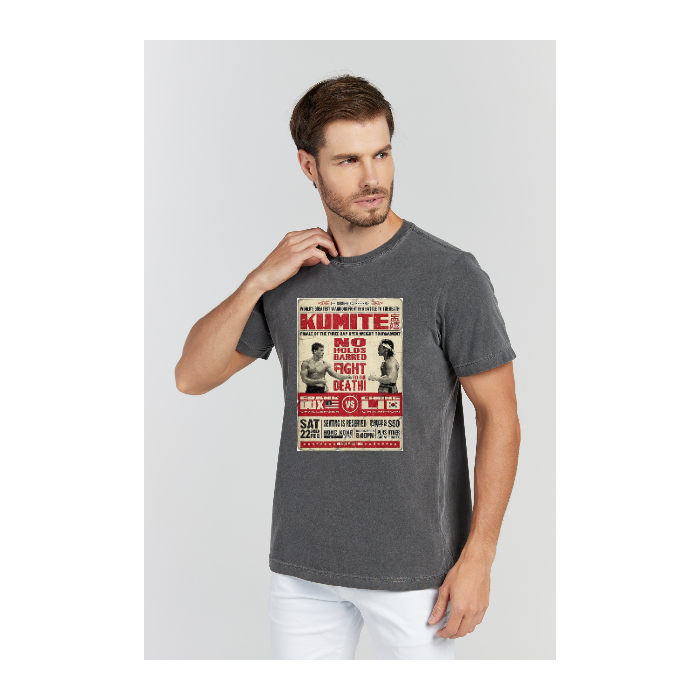 Camiseta Estonada Cinza Chumbo