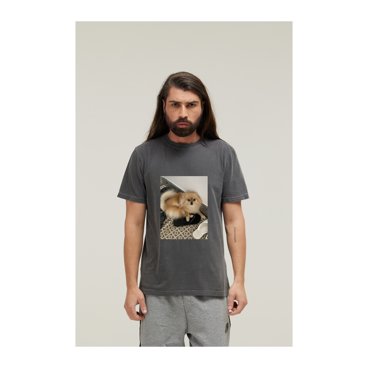 Camiseta Estonada Cinza Chumbo
