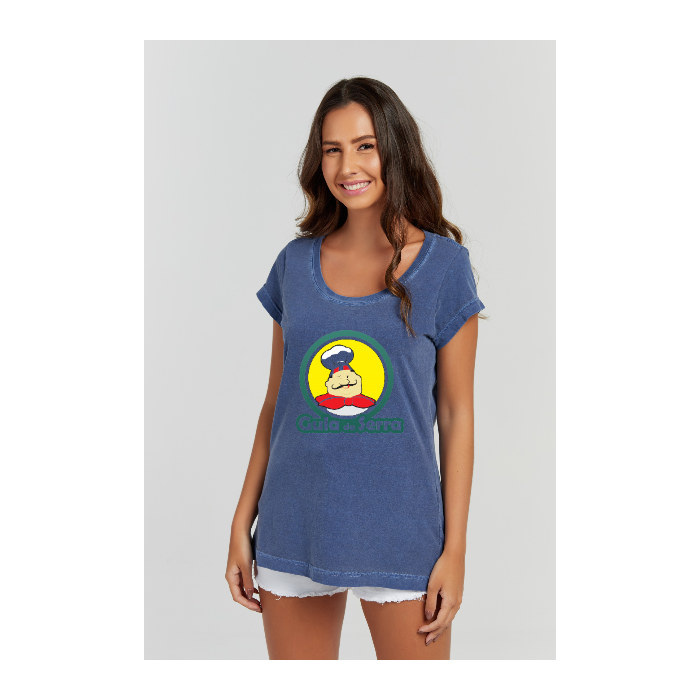 Baby long Estonada Azul Marinho