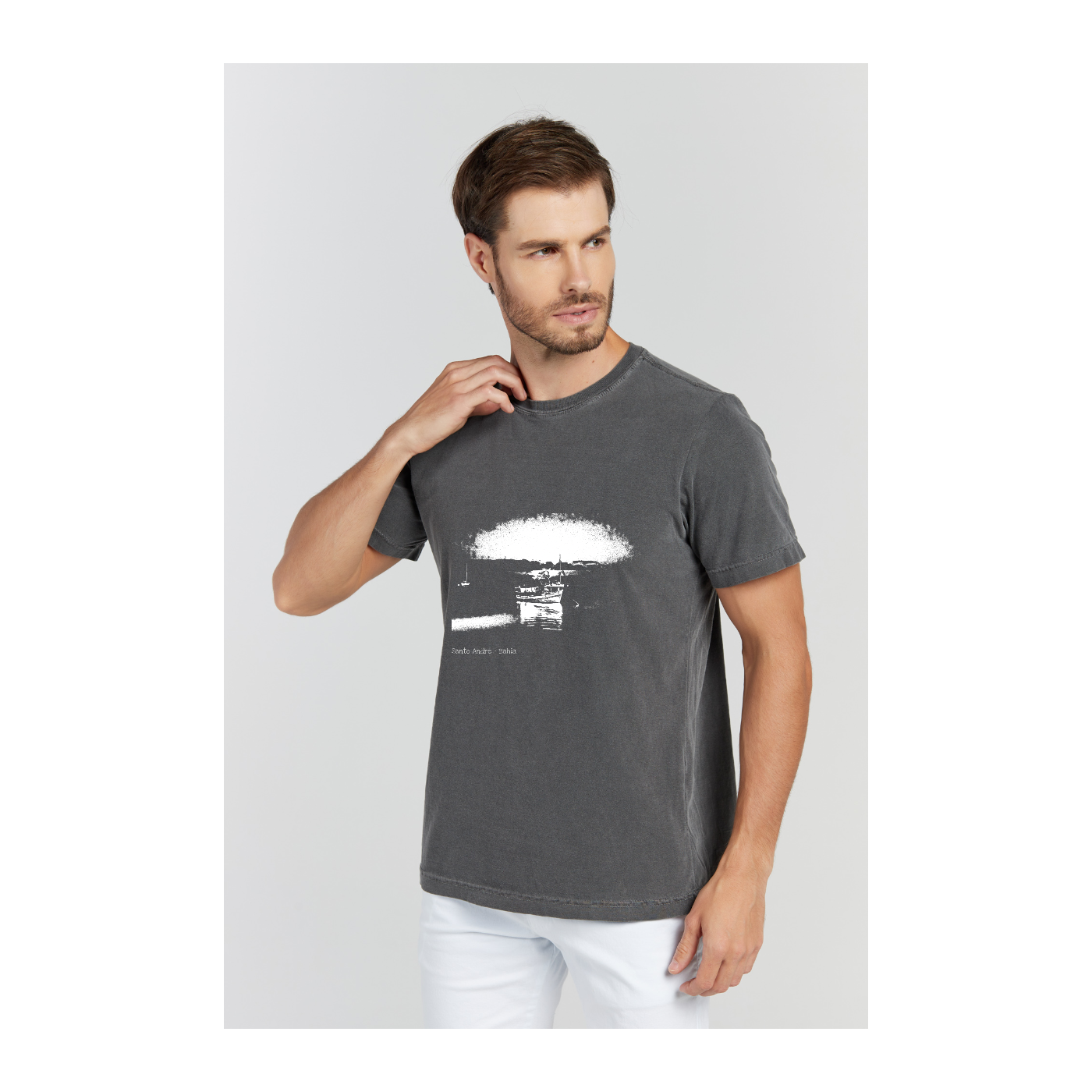 Camiseta Estonada Cinza Chumbo