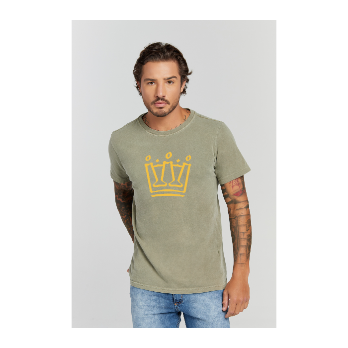Camiseta Estonada Verde Militar