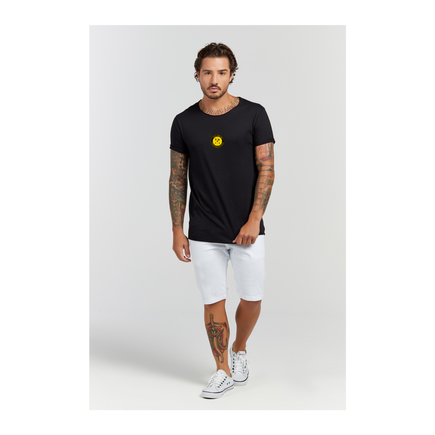 Camiseta Longline Preto