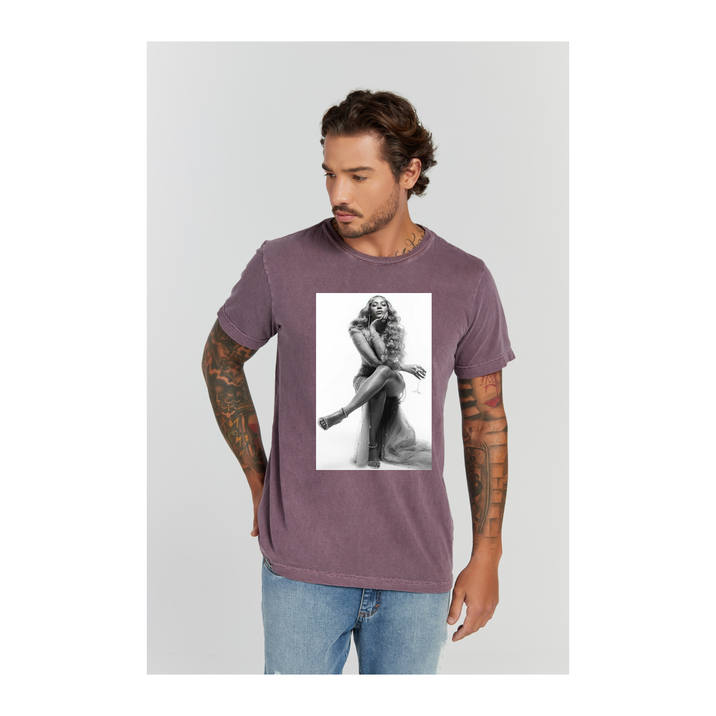 Camiseta Estonada Roxo