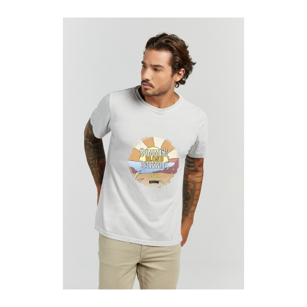 Camiseta Estonada Branco Gelo