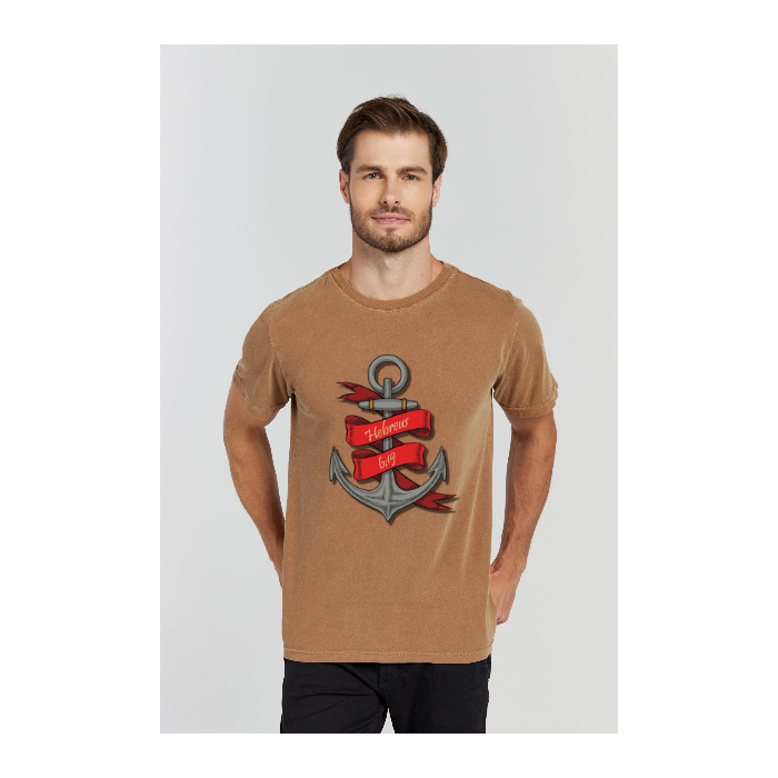 Camiseta Estonada Marrom