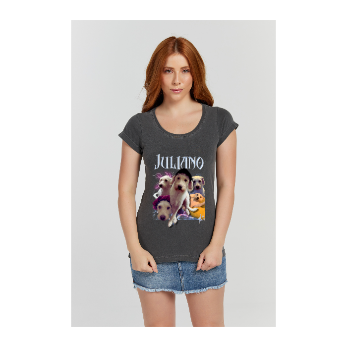 Baby long Estonada Cinza Chumbo