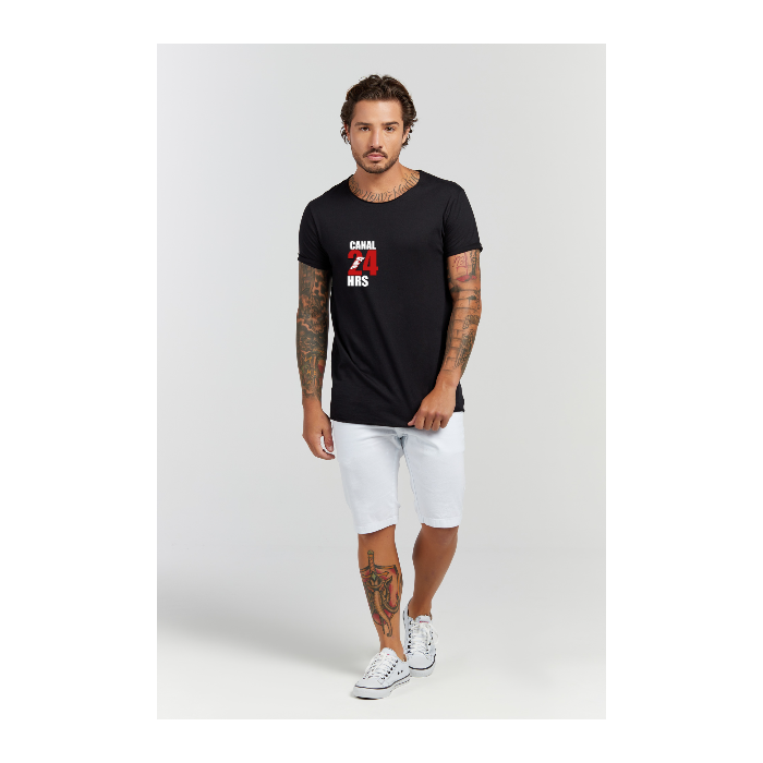 Camiseta Longline Preto
