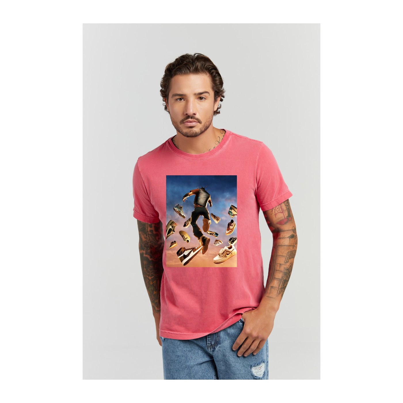 Camiseta Estonada Vermelho