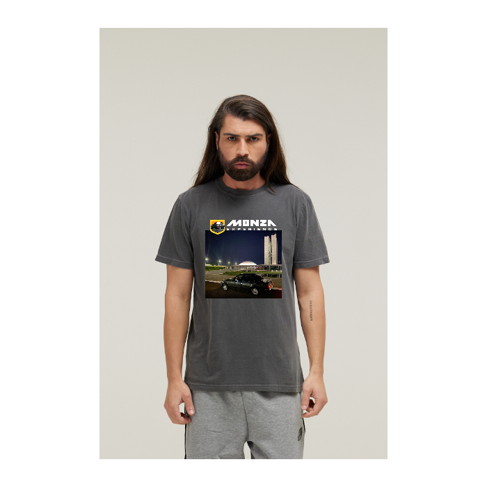 Camiseta Estonada Cinza Chumbo