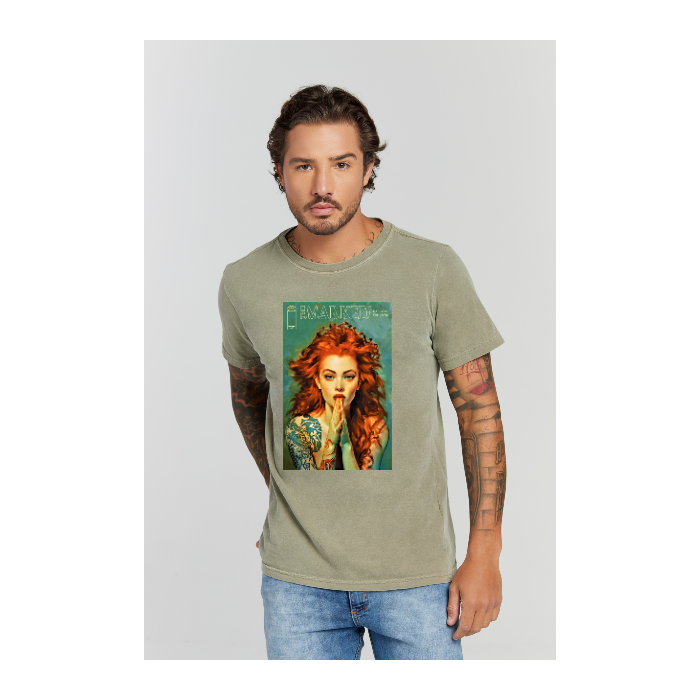 Camiseta Estonada Verde Militar