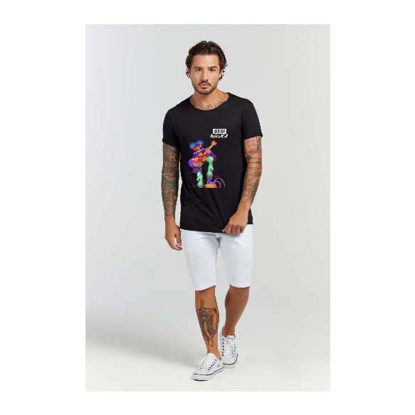 Camiseta Longline Preto