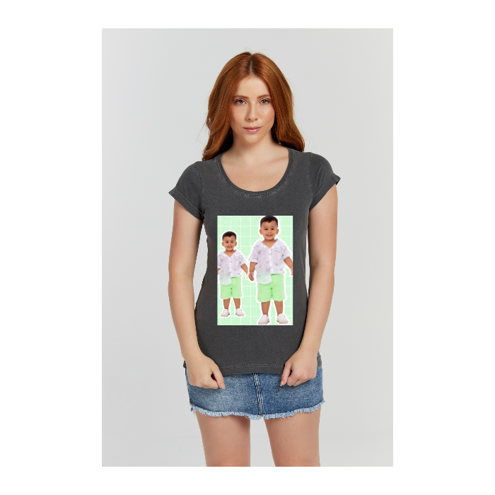 Baby long Estonada Cinza Chumbo