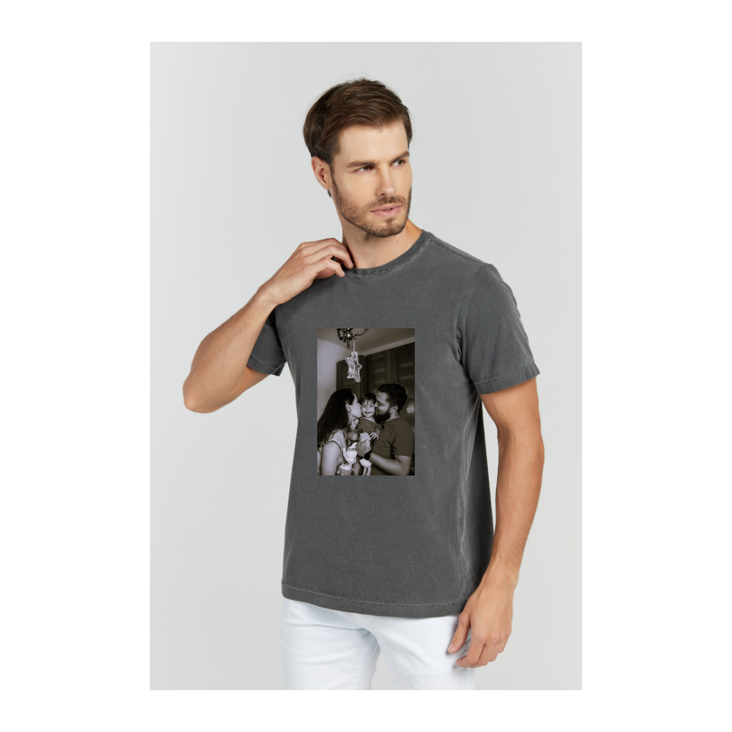 Camiseta Estonada Cinza Chumbo