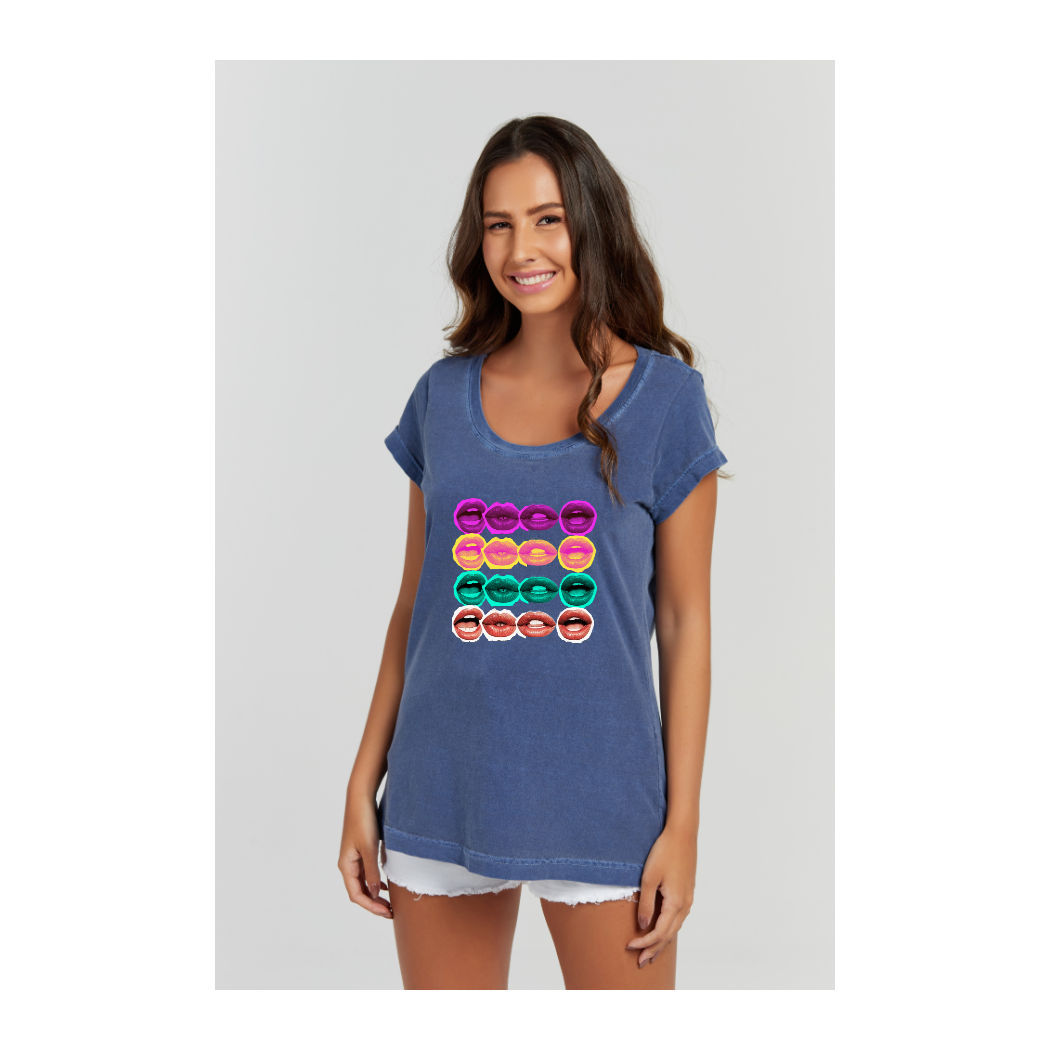 Baby long Estonada Azul Marinho