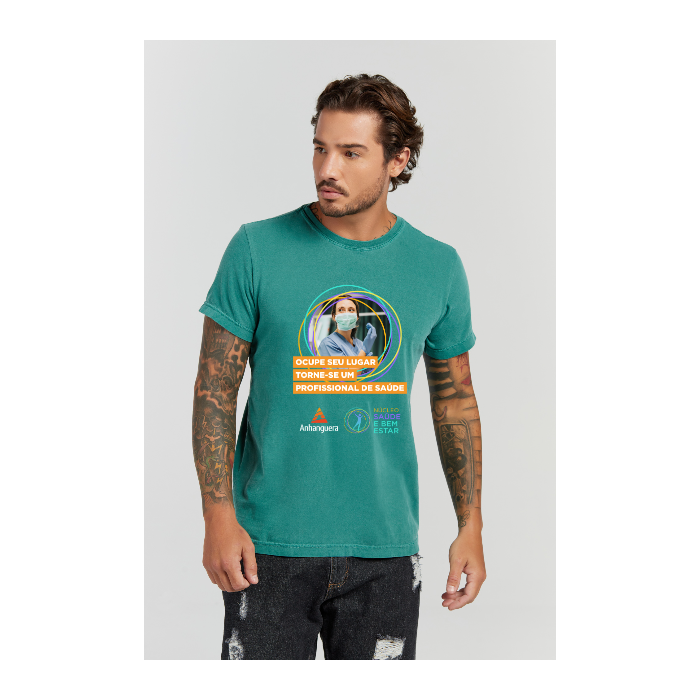 Camiseta Estonada Verde Musgo