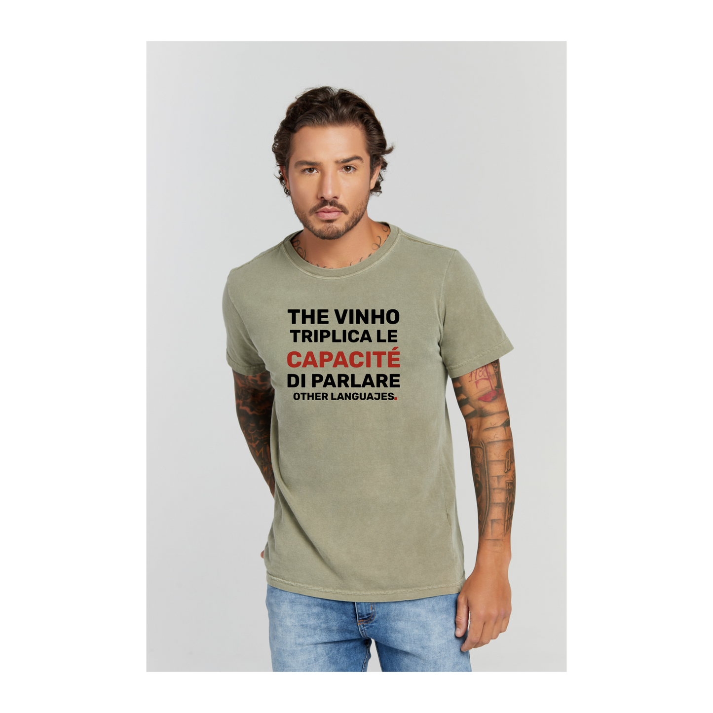 Camiseta Estonada Verde Militar