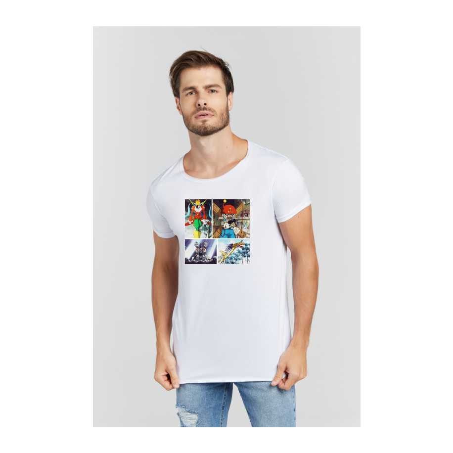 Camiseta Longline Branco