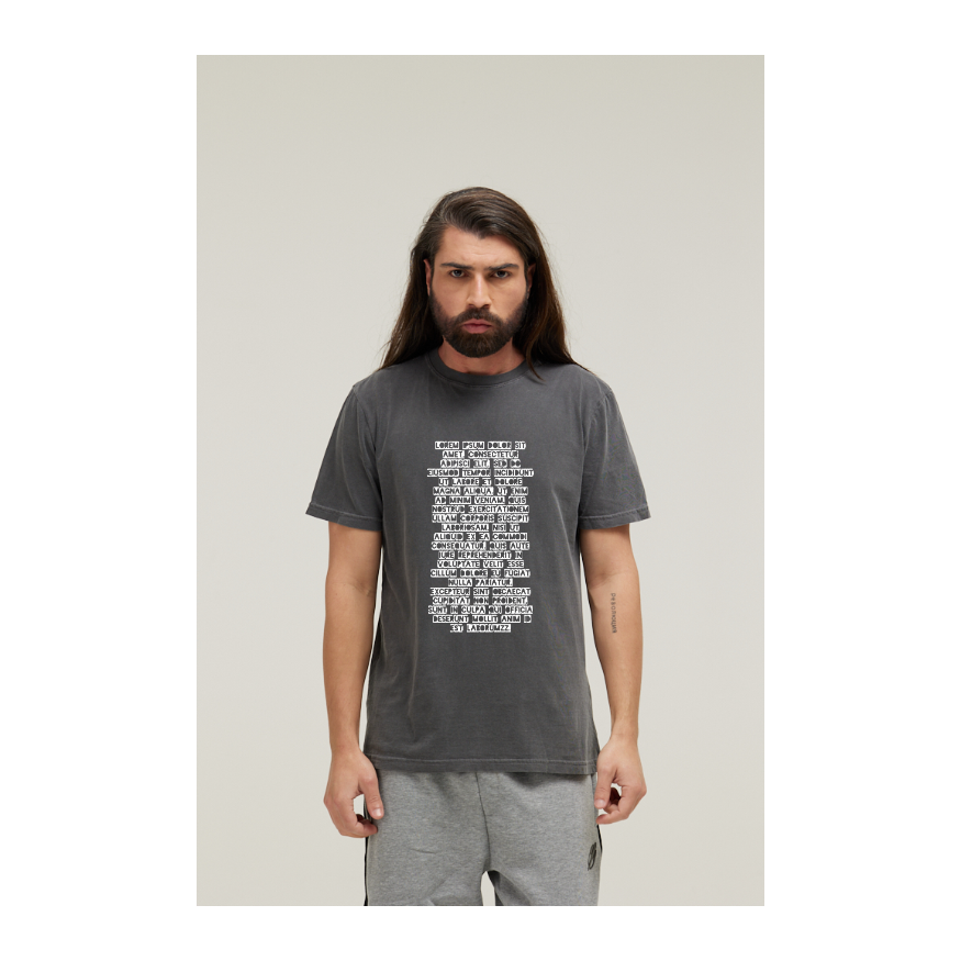 Camiseta Estonada Cinza Chumbo