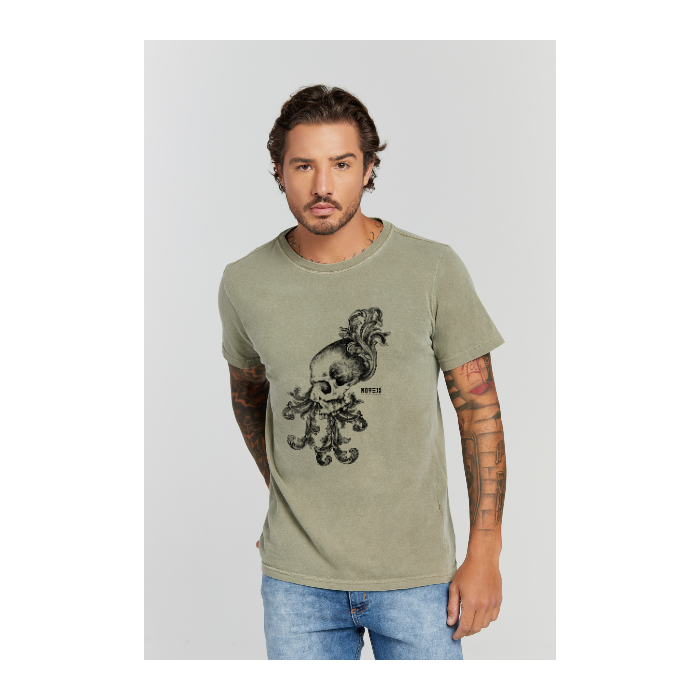 Camiseta Estonada Verde Militar