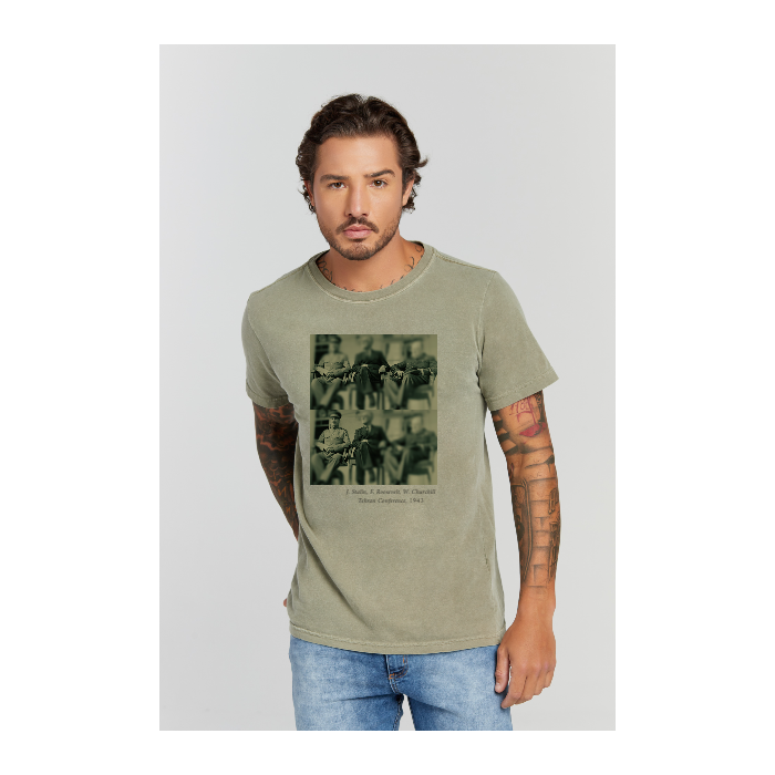 Camiseta Estonada Verde Militar