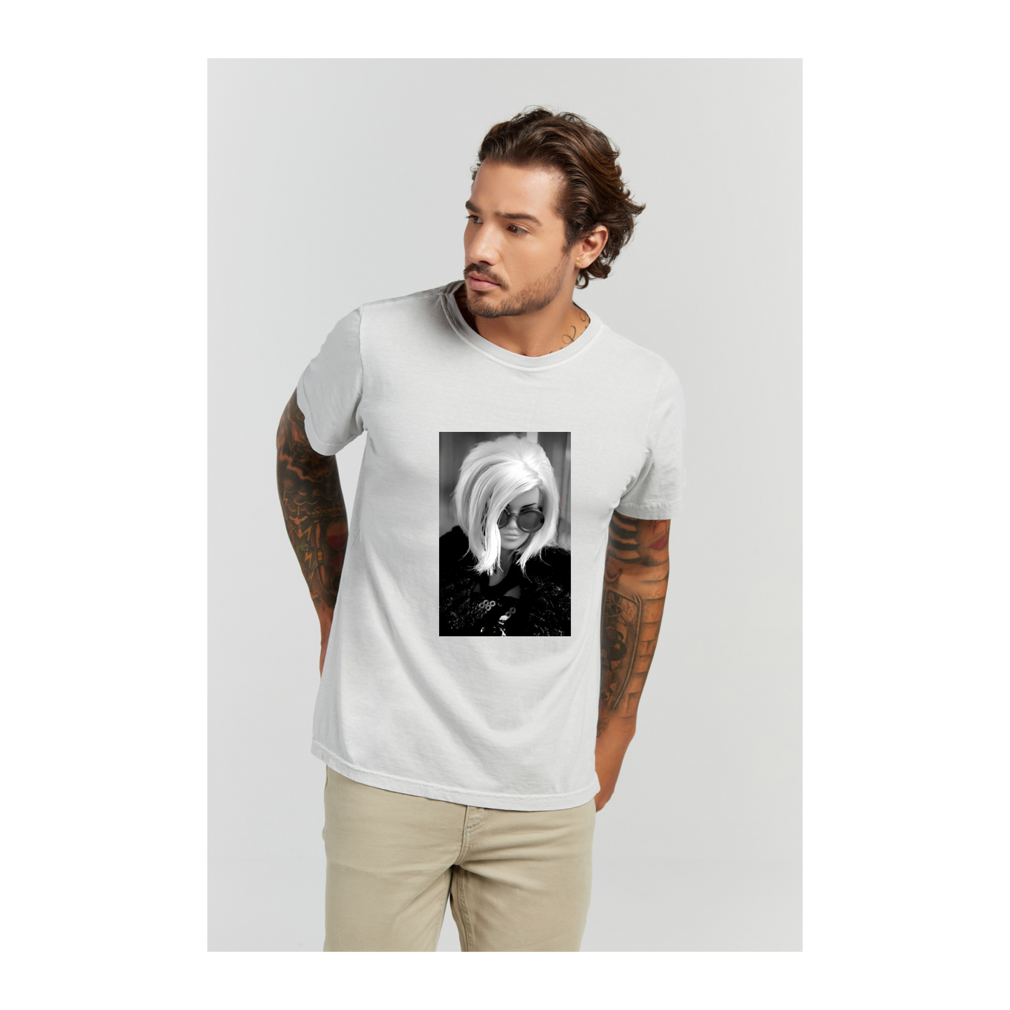 Camiseta Estonada Branco Gelo