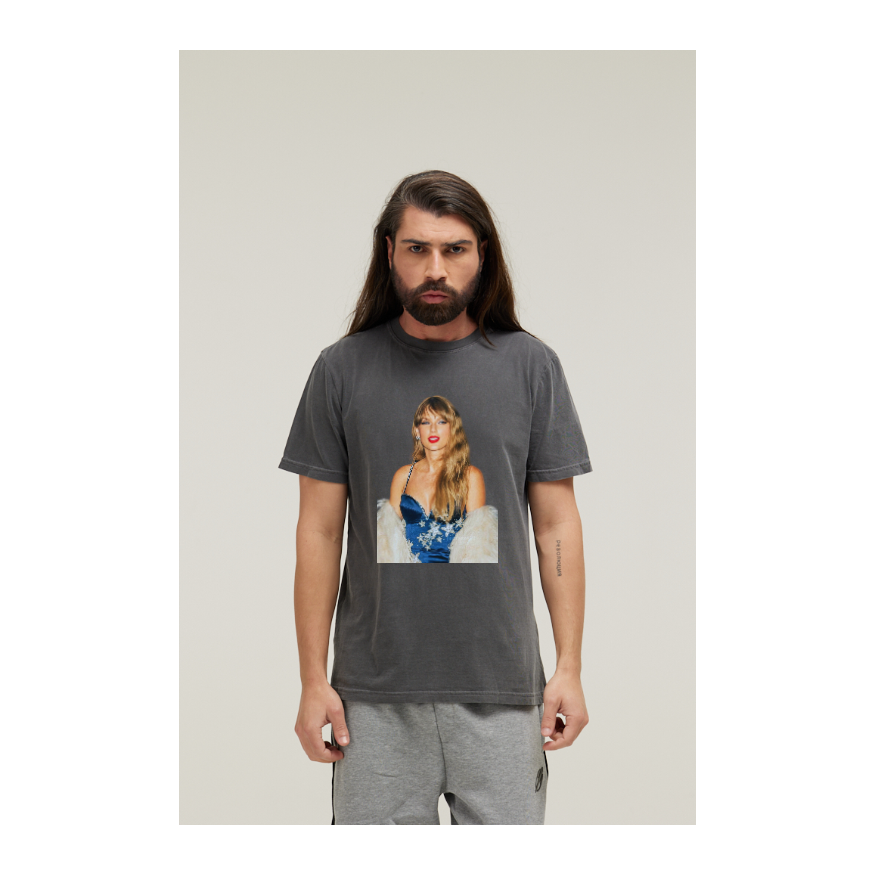 Camiseta Estonada Cinza Chumbo