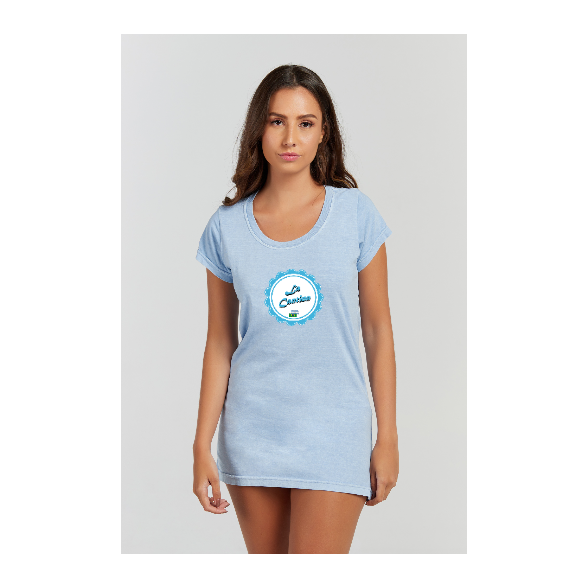 Vestido Estonado Azul Bebê