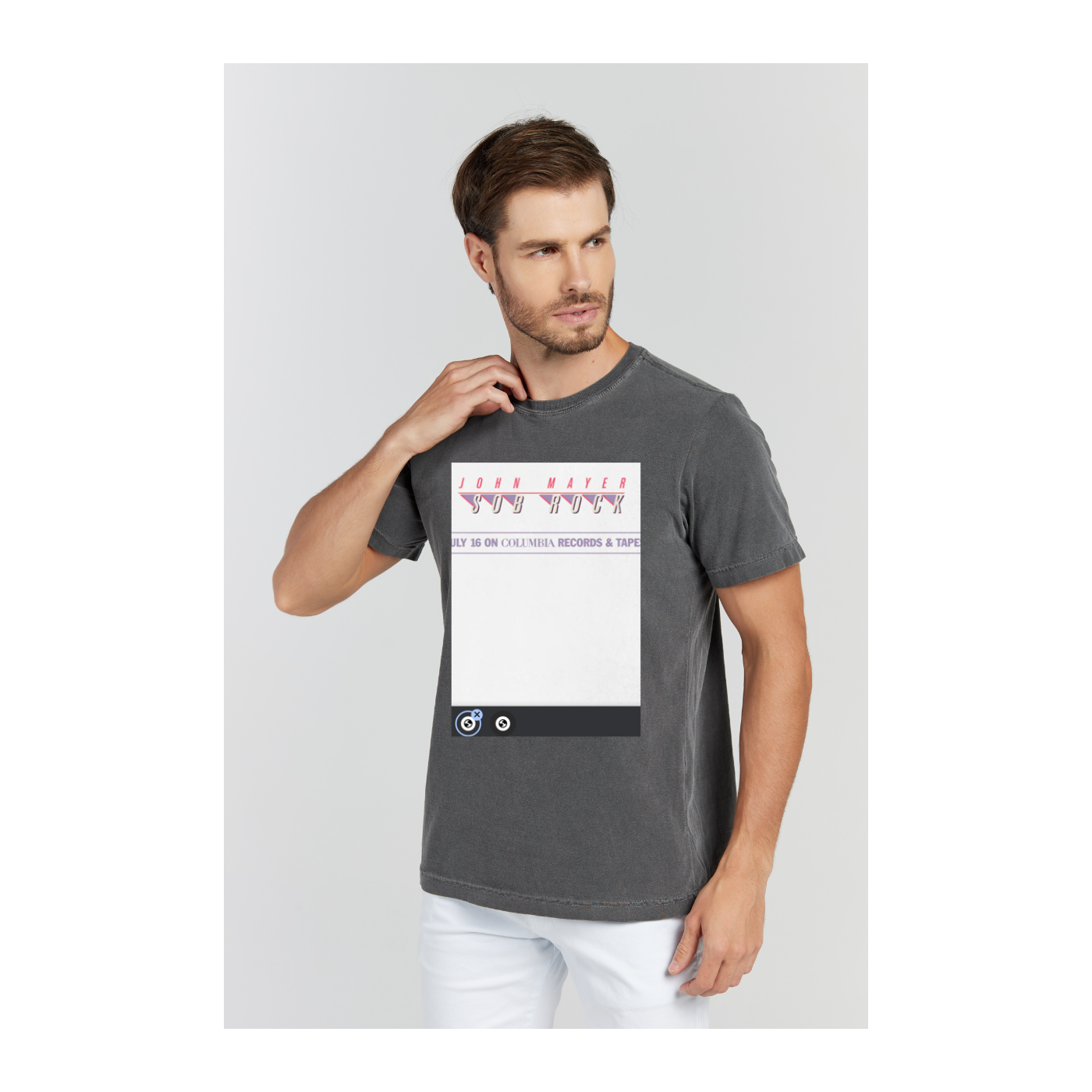 Camiseta Estonada Cinza Chumbo