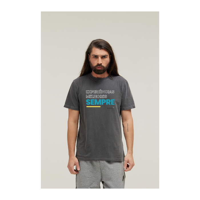 Camiseta Estonada Cinza Chumbo