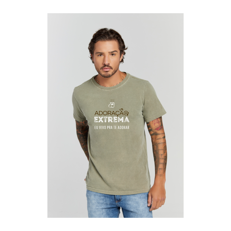 Camiseta Estonada Verde Militar