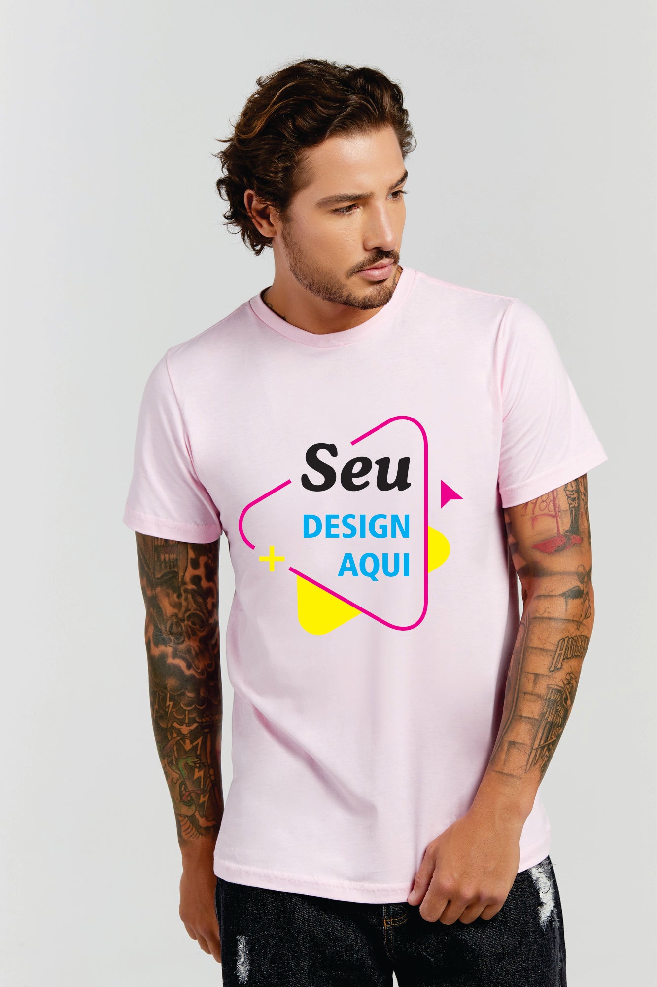 Camiseta Rosa Bebê Para Sublimação - fidelize brindes