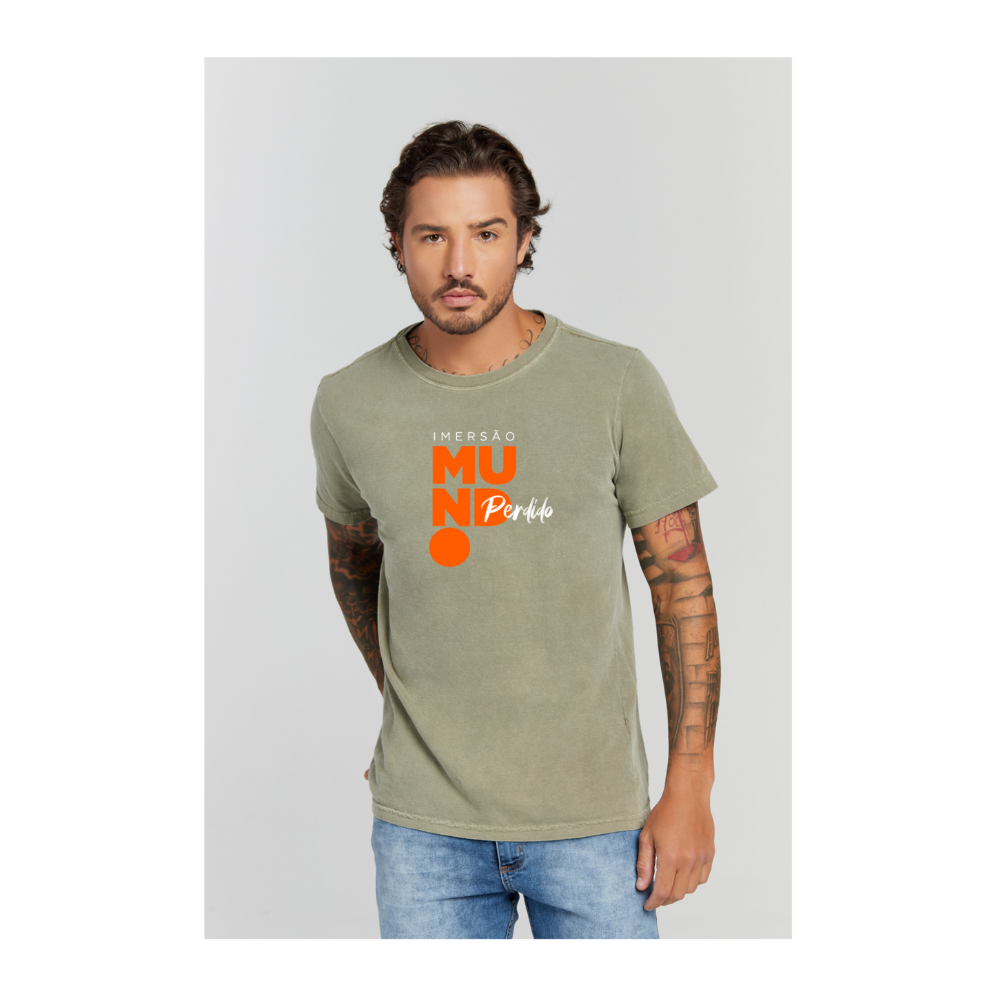Camiseta Estonada Verde Militar