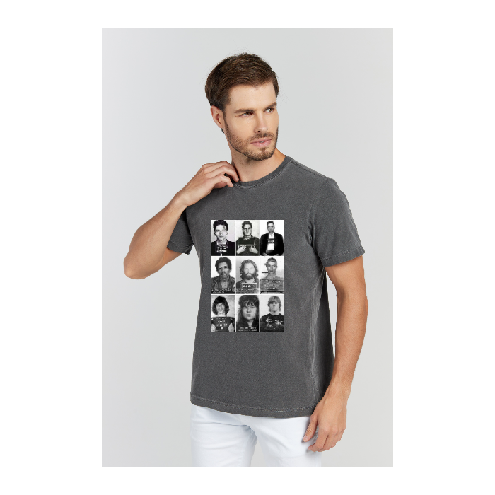 Camiseta Estonada Cinza Chumbo