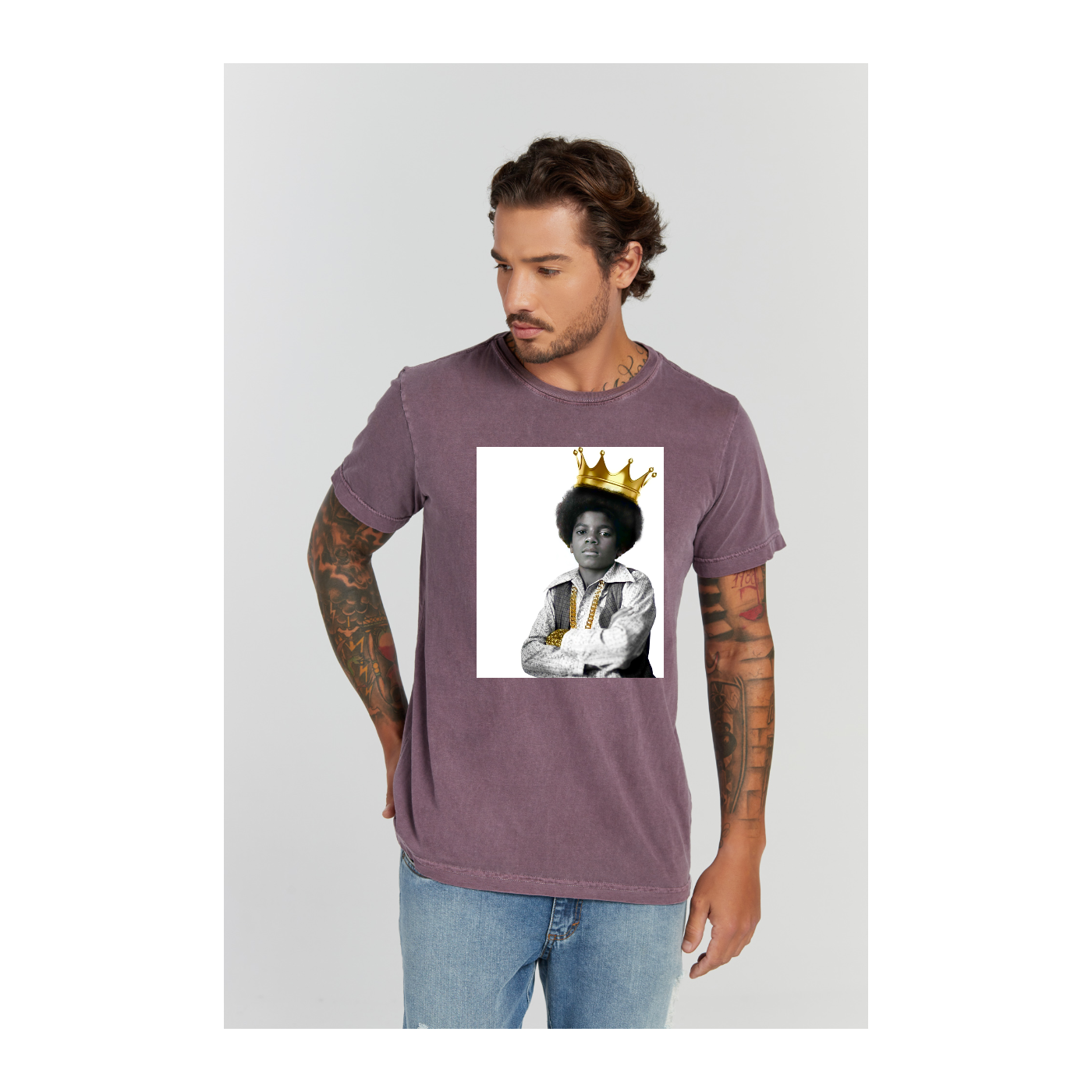 Camiseta Estonada Roxo