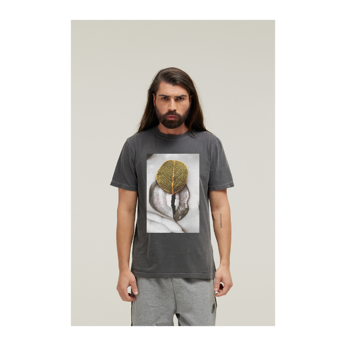 Camiseta Estonada Cinza Chumbo